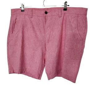 St. John's Bay Mens Rapture Rose Linen Blend Flat Front Above Knee Shorts 42